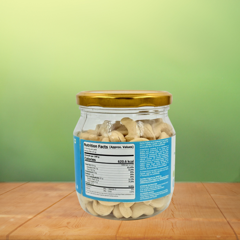 GreenGrove Organic Cashew Whole 250 g